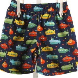 Florence Eiseman Navy Swimsuit with Colorful Submarine Print NWT 2T